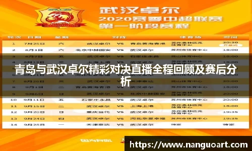 青岛与武汉卓尔精彩对决直播全程回顾及赛后分析