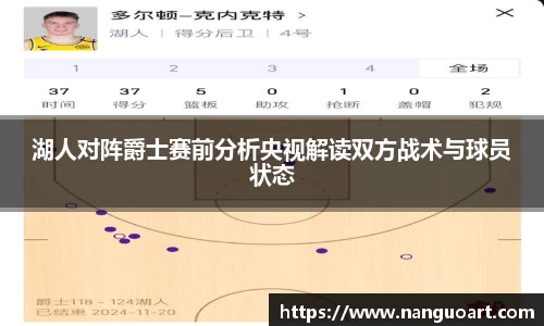 湖人对阵爵士赛前分析央视解读双方战术与球员状态